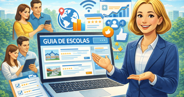 Guia de escolas online interativo